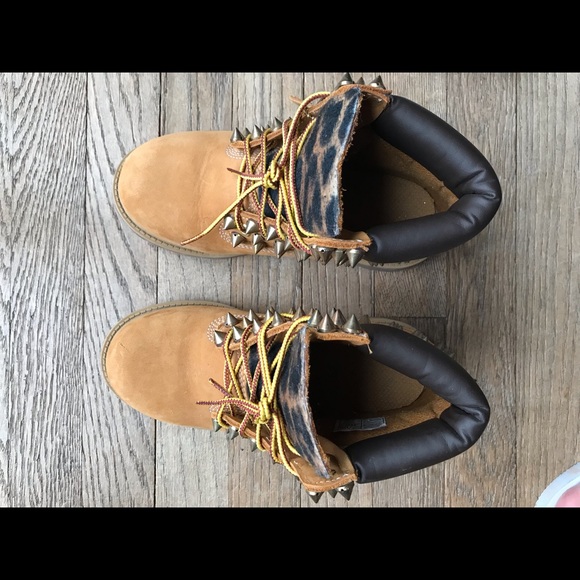 Studded Cheetah Timberland Boots - Picture 3 of 3
